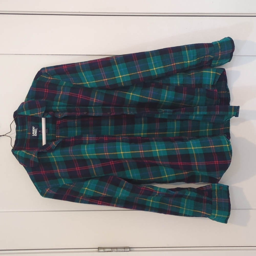 Lands' End women's flannel, size S